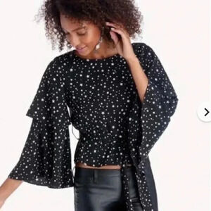 J.O.A‎ Los Angeles Stars Ruffle Blouse size s